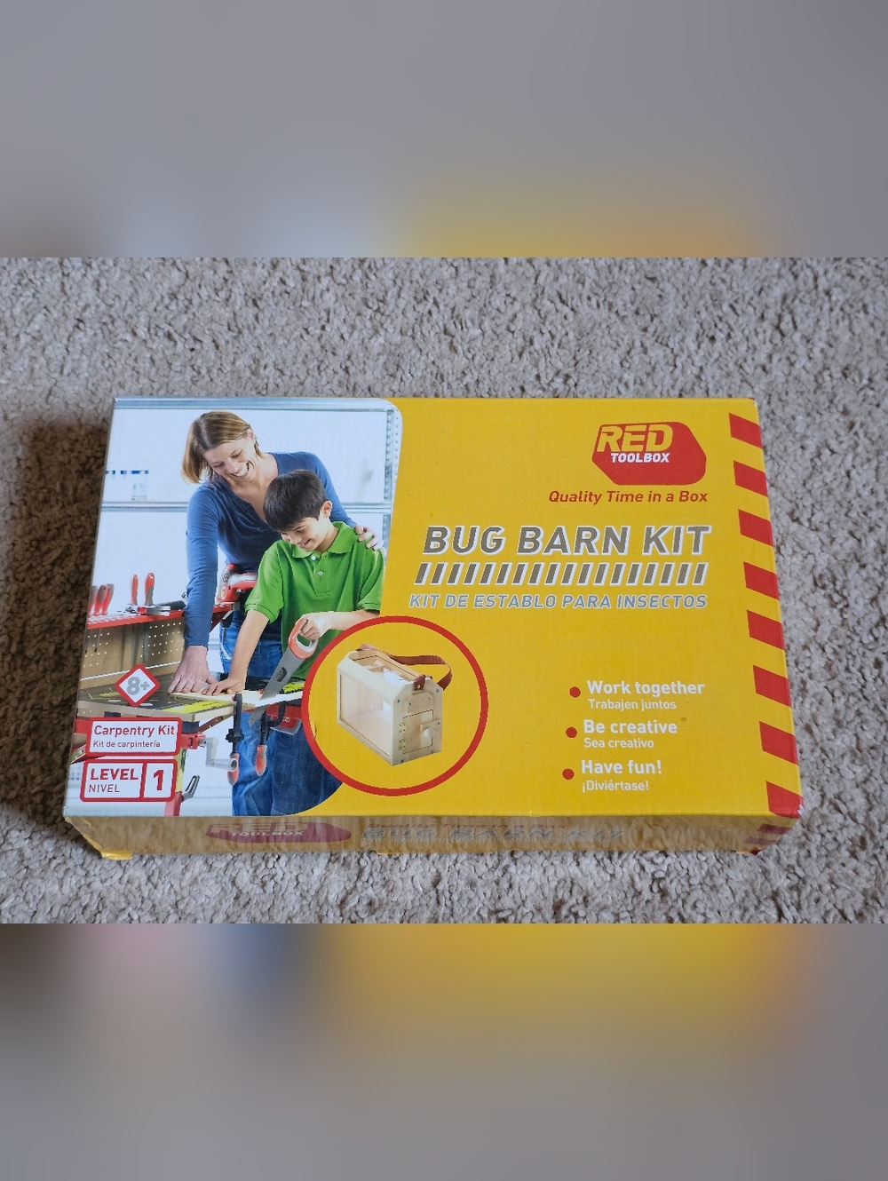 New! Red Toolbox Bug Barn Carpentry Kit - Level 1 Woodworking - Age 8+